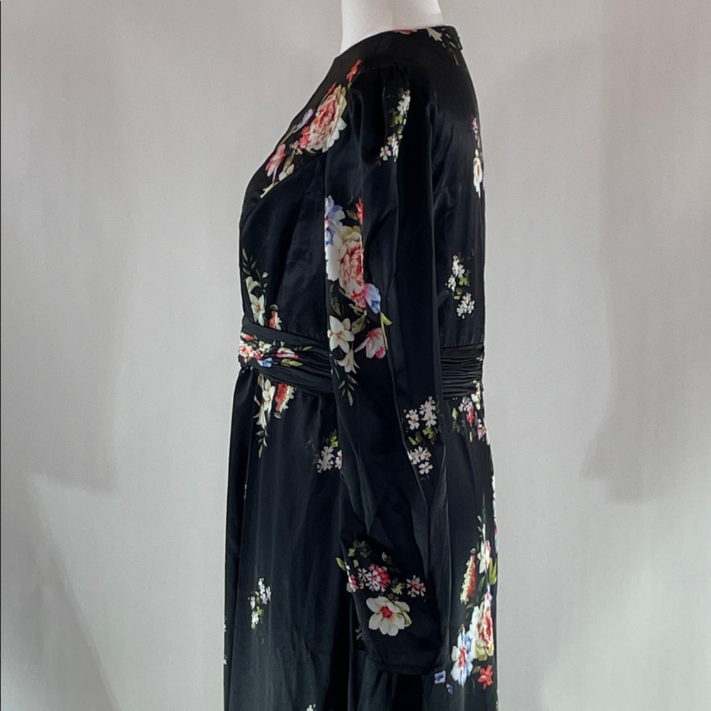 Ieena for Mac Duggal Faux Wrap Floral Gown, 14 - Picture 12 of 16